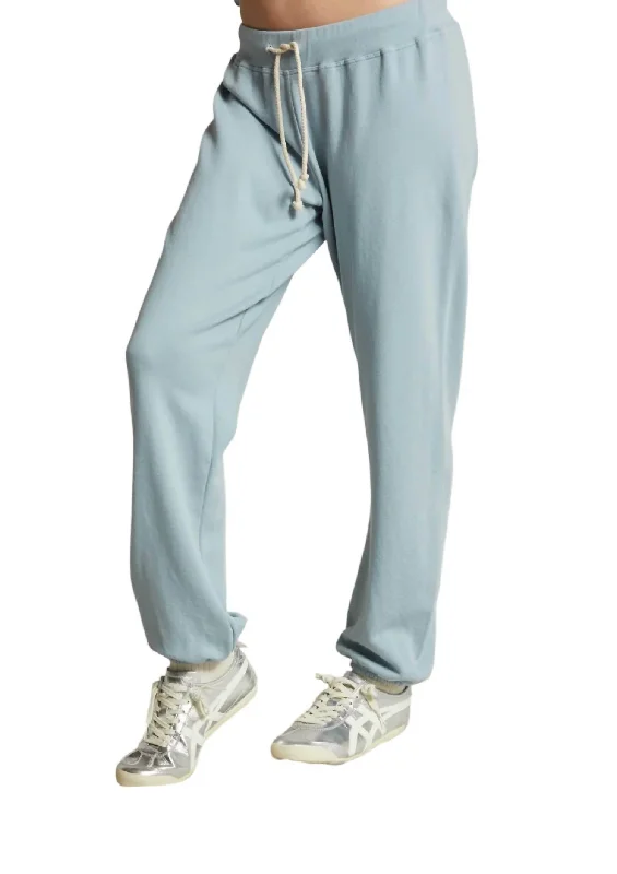 fashionable tops for women’s casual style -Toni French Terry Jogger In Mountain Blue