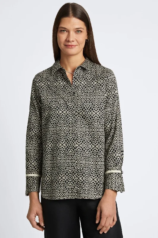 top-rated women’s outerwear coats -Iris Abstract Snakeskin Tunic