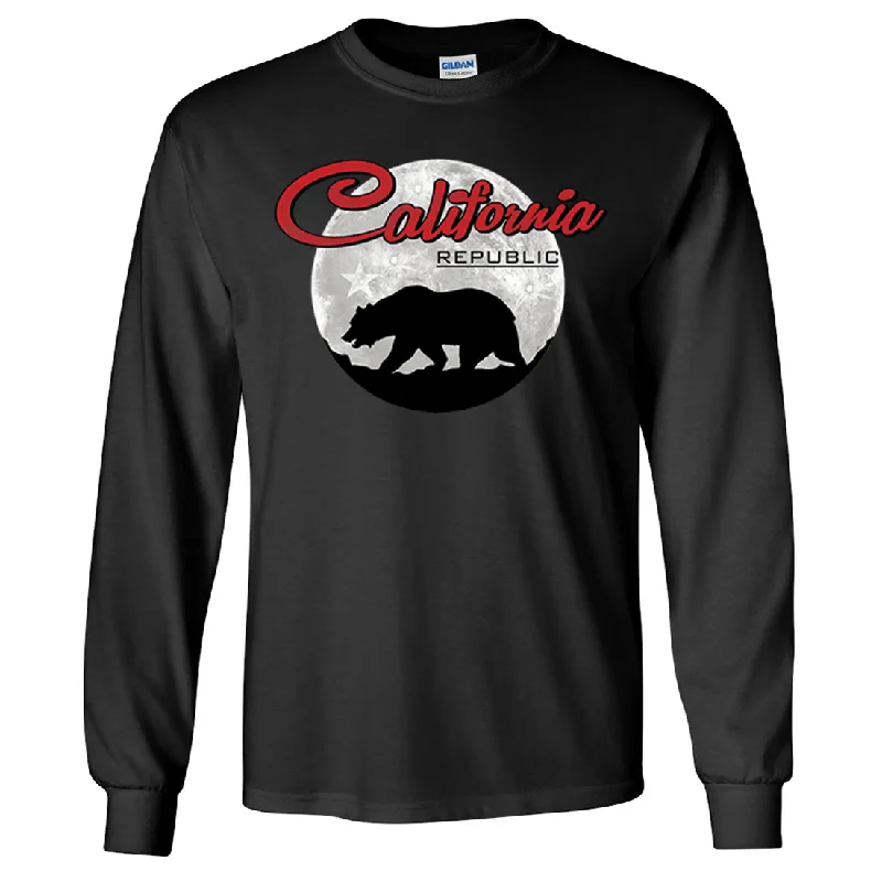 stylish women’s pants for professional wear -California Republic Full Moon Bear Long Sleeve Shirt