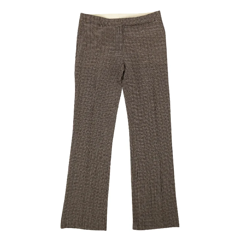 affordable plus-size clothing for women -Davide Cenci Geometric Silk Pants - Brown