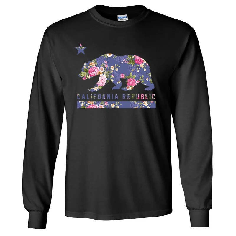 affordable women’s dresses for weddings -California Republic Paisley Flower Bear Long Sleeve Shirt