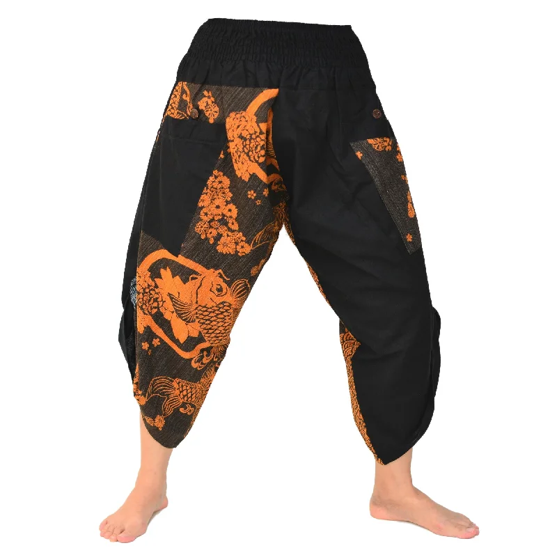 stylish pants for women’s casual wardrobe -Samurai Pants Ninja Pants Yoga Pants Men Women Brown