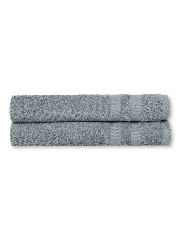 best women’s coats for cold weather -Unisex Grey Basic Terry Hand Towel -Pack of Two