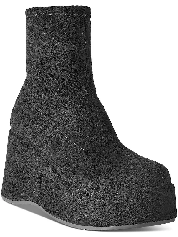 versatile women’s shoes for summer and fall -Earleef Womens Wedge Heel Short Ankle Boots