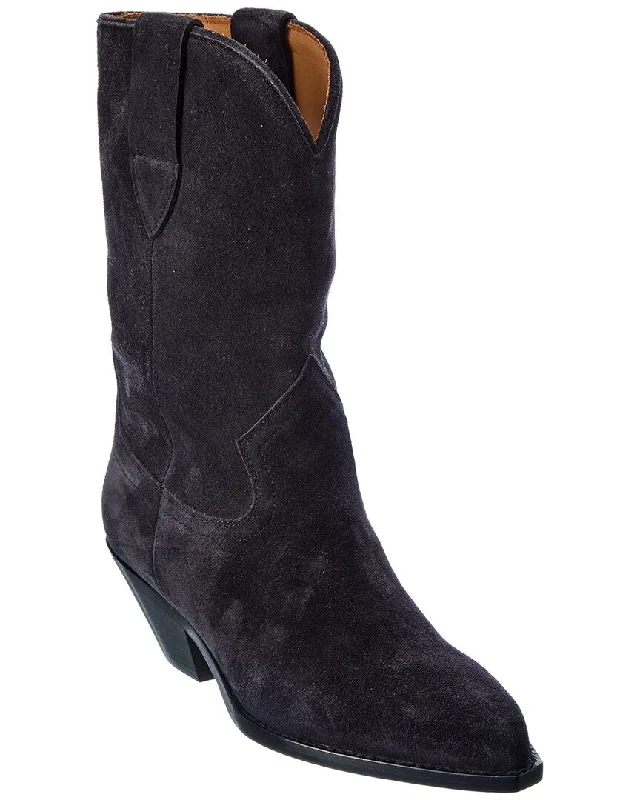 stylish women’s shoes for outdoor events -Isabel Marant Dahope Suede Bootie