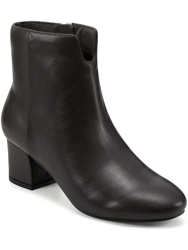 high-quality women’s leather boots -Karen Womens Leather Side Zip Ankle Boots