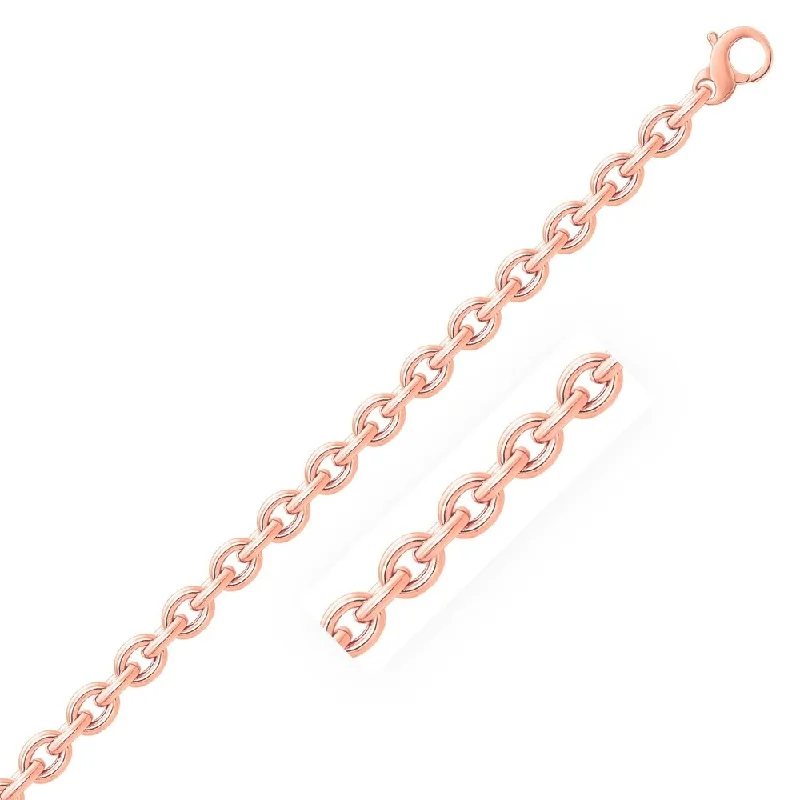 luxurious pearl necklaces for women -14k Rose Gold Polished Cable Motif Bracelet