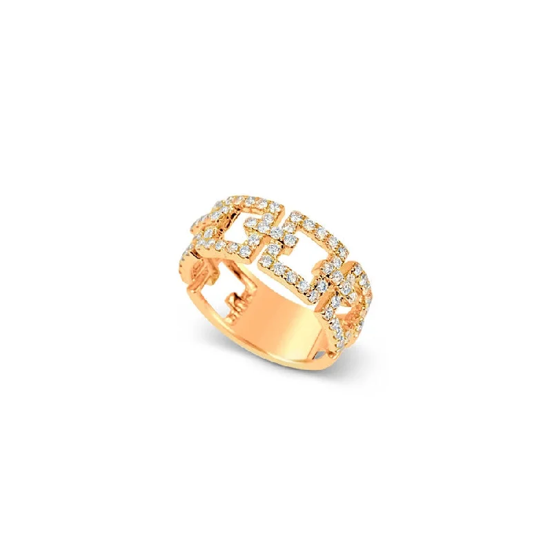 stylish jewelry for wedding guests -LaViano Fashion 18K Rose Gold Diamond Ring