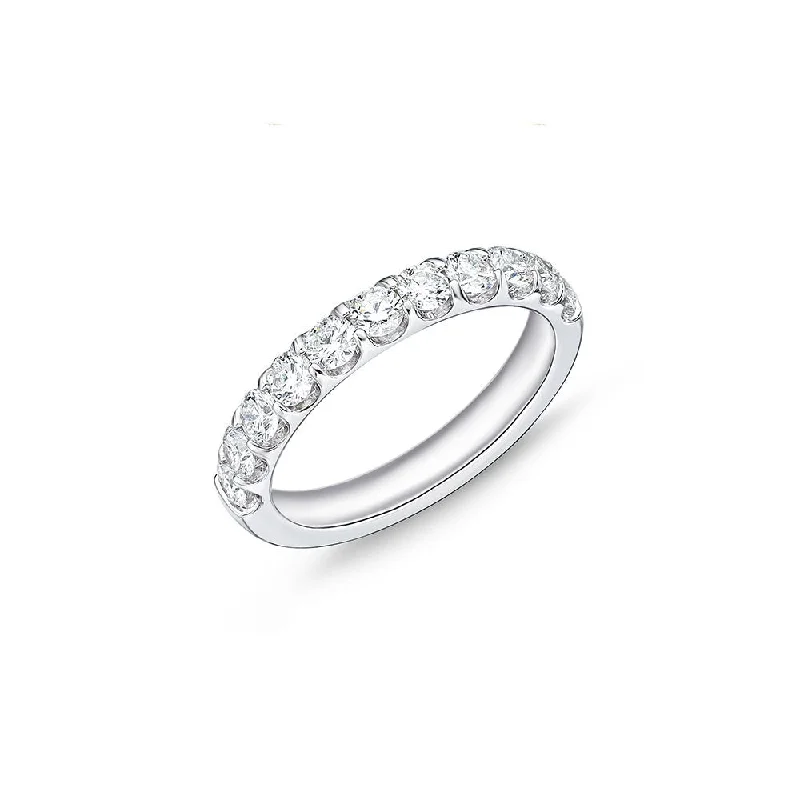 fashionable diamond rings for women -LaViano Fashion Platinum Diamond Wedding Band