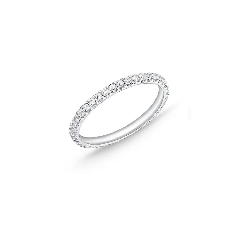 best silver bracelets for women -LaViano Fashion .47 Carats Platinum Diamond Eternity Wedding Band