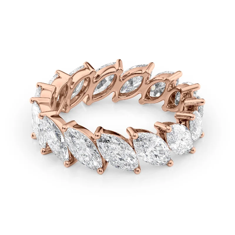 unique rings for women’s fashion -5ct Slanted Marquise Eternity