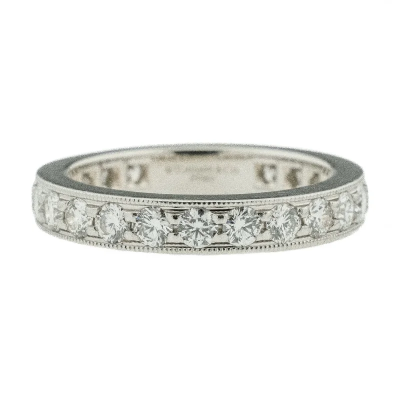 trendy statement rings for women -Tiffany & Co. 1.21ctw Diamond Legacy Band in Platinum - Size 6