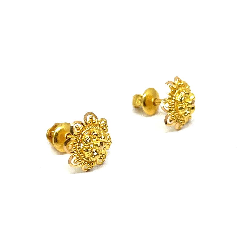 luxury wedding jewelry for women -22k Gold Earring Studs