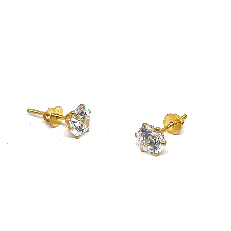 affordable pearl earrings for women -22k Gold Earring Studs