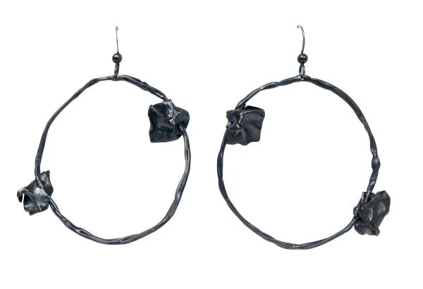 trendy bracelets for women’s fashion -FOLD Round Hoop Earrings