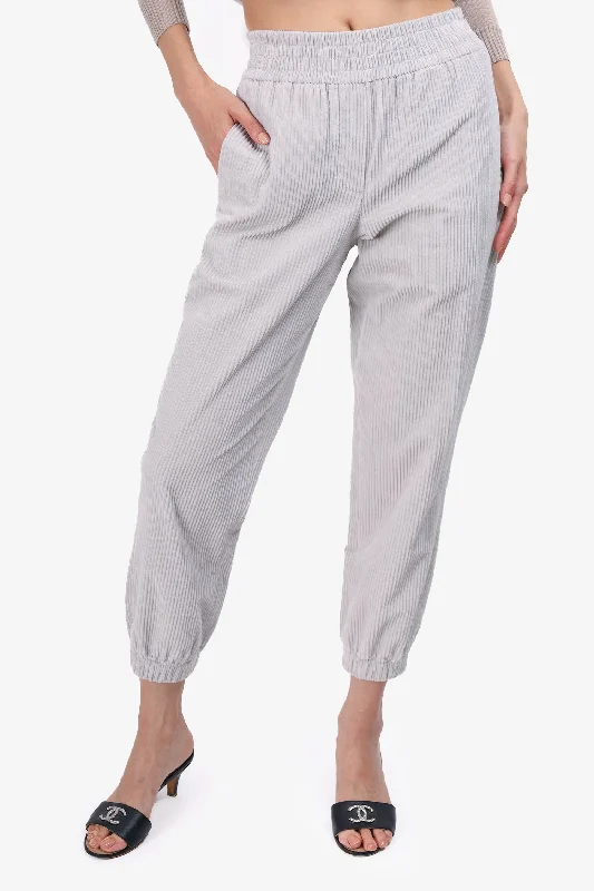 unique women’s dresses for bridesmaids -Brunello Cucinelli Grey Corduroy Track Pants Size 0