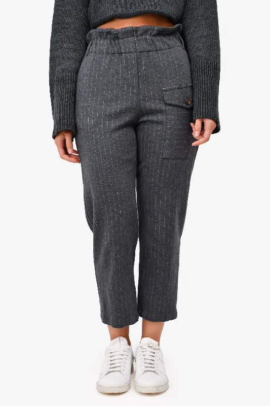 high-quality women’s jeans for everyday wear -Brunello Cucinelli Grey Wool Striped Pants Size 12 Kid's