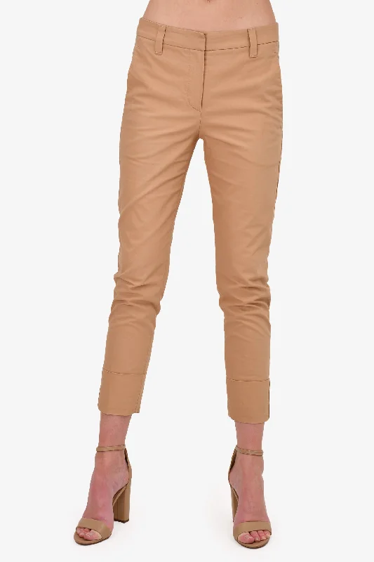 unique women’s dresses for special events -Brunello Cucinelli Tan Tapered Trousers Size 4