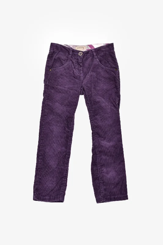 fashionable women’s blouses for work -Burberry Purple Cords Size 5Y Kids