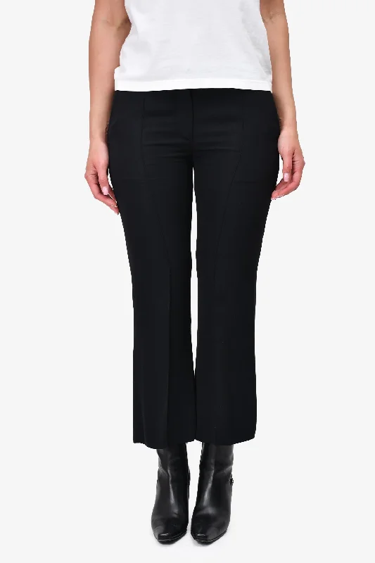 stylish jumpsuits for women’s fashion -Celine Black Straight Leg Trousers Size 36