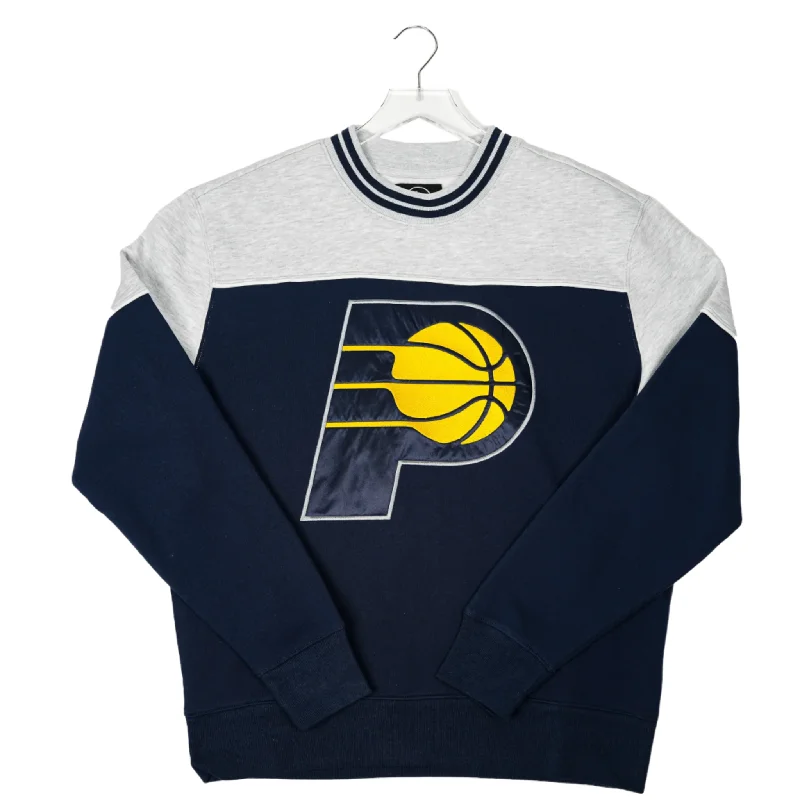 trendy women’s clothes for all seasons -Adult Indiana Pacers Satin Lock Bryson Crewneck Sweatshirt in Navy by '47