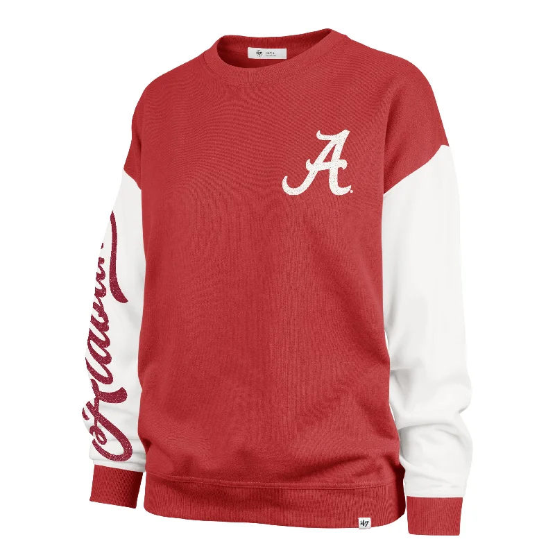 bohemian women’s clothing for festivals -ALABAMA CRIMSON TIDE GRIDIRON RISE '47 ANDIE CREW WOMENS