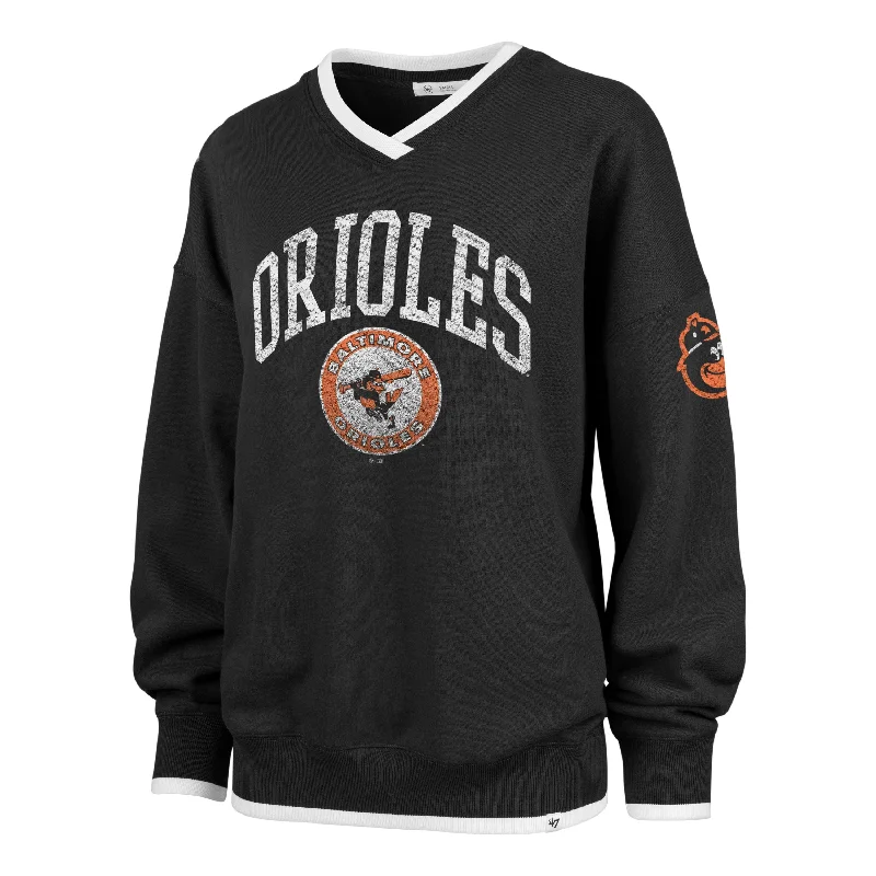 bohemian women’s clothing for festivals -BALTIMORE ORIOLES COOPERSTOWN WAX PACK DAZE EIGHTIES '47 PULLOVER WOMENS