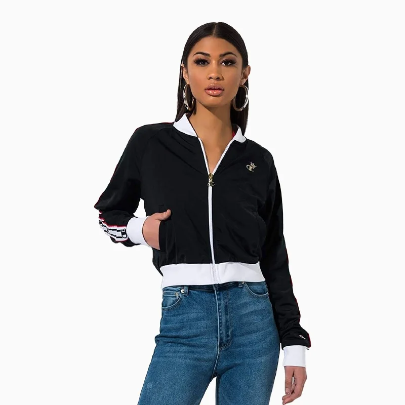 casual women’s hoodies for comfort -Women's Crown 'C' Logo Full Zip Track Jacket