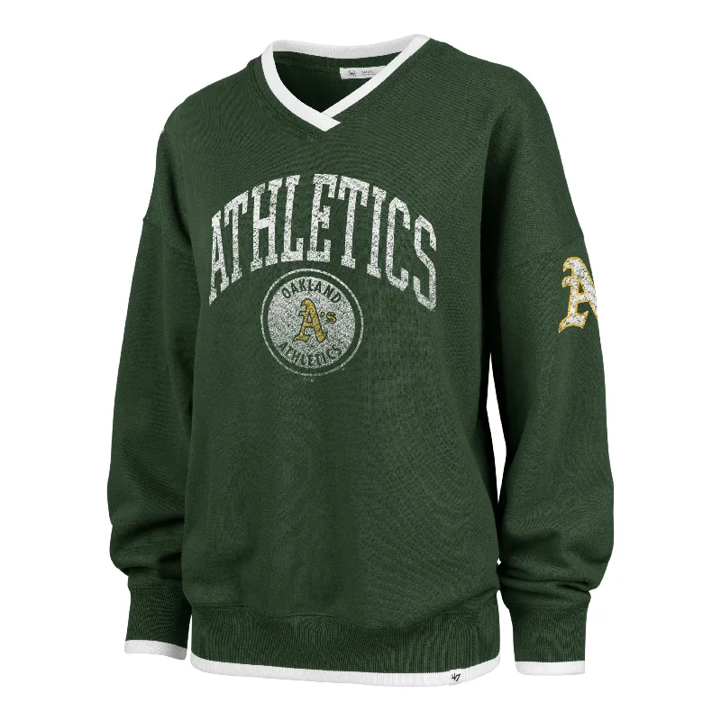 boho-chic women’s clothing for summer -OAKLAND ATHLETICS COOPERSTOWN WAX PACK DAZE EIGHTIES '47 PULLOVER WOMENS