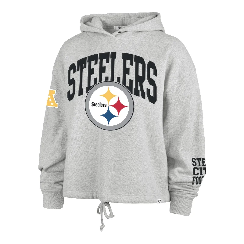 comfortable women’s dresses for work -PITTSBURGH STEELERS HIGH HOPES '47 VENICE HOOD WOMENS