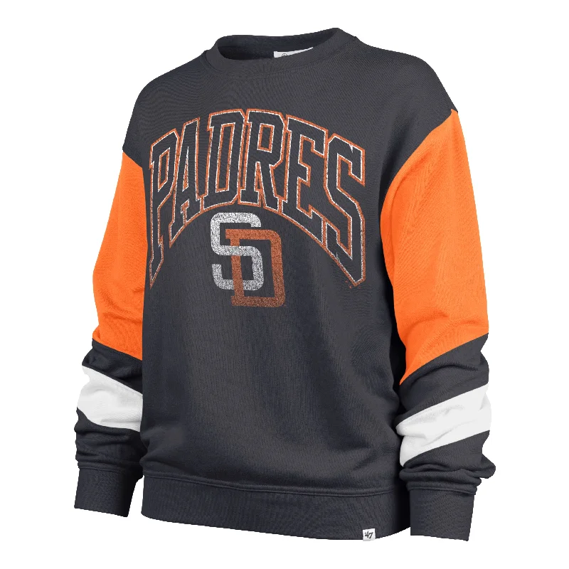 affordable plus-size clothing for women -SAN DIEGO PADRES COOPERSTOWN DOUBLE HEADER NOVA '47 DORSET PARK CREW WOMENS