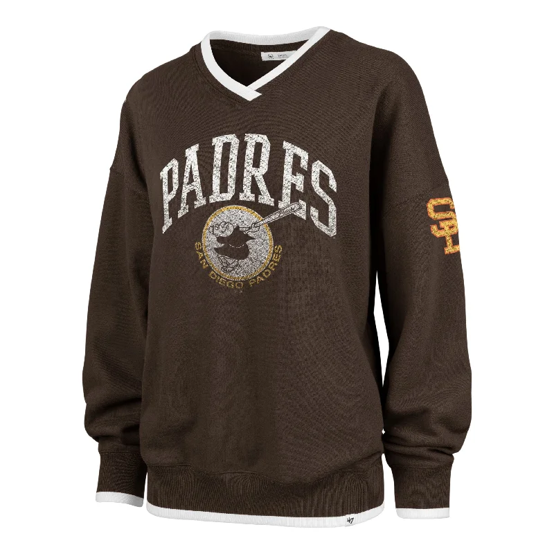 cozy women’s cardigans for fall -SAN DIEGO PADRES COOPERSTOWN WAX PACK DAZE EIGHTIES '47 PULLOVER WOMENS