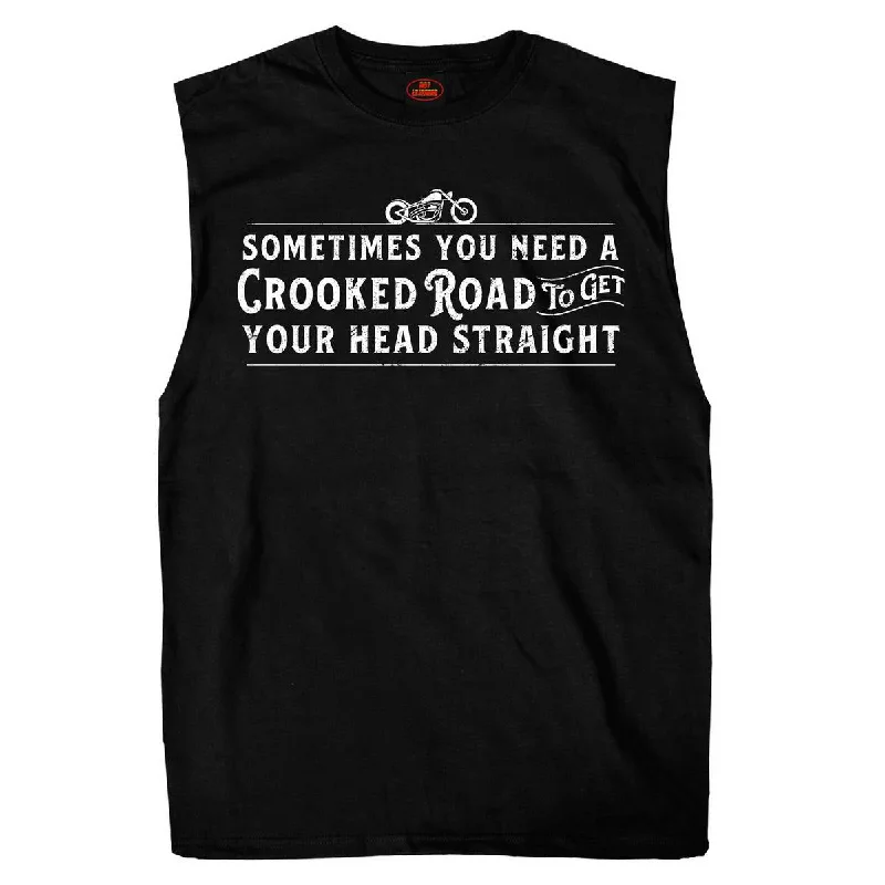 affordable women’s dresses for weddings -Hot Leathers GMT3438 Men’s Shooter Crooked Road Sleeveless Black Tank Top Shirt