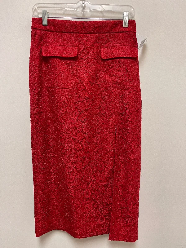 versatile women’s clothing for travel -Skirt Maxi By J. Crew In Red, Size: 8