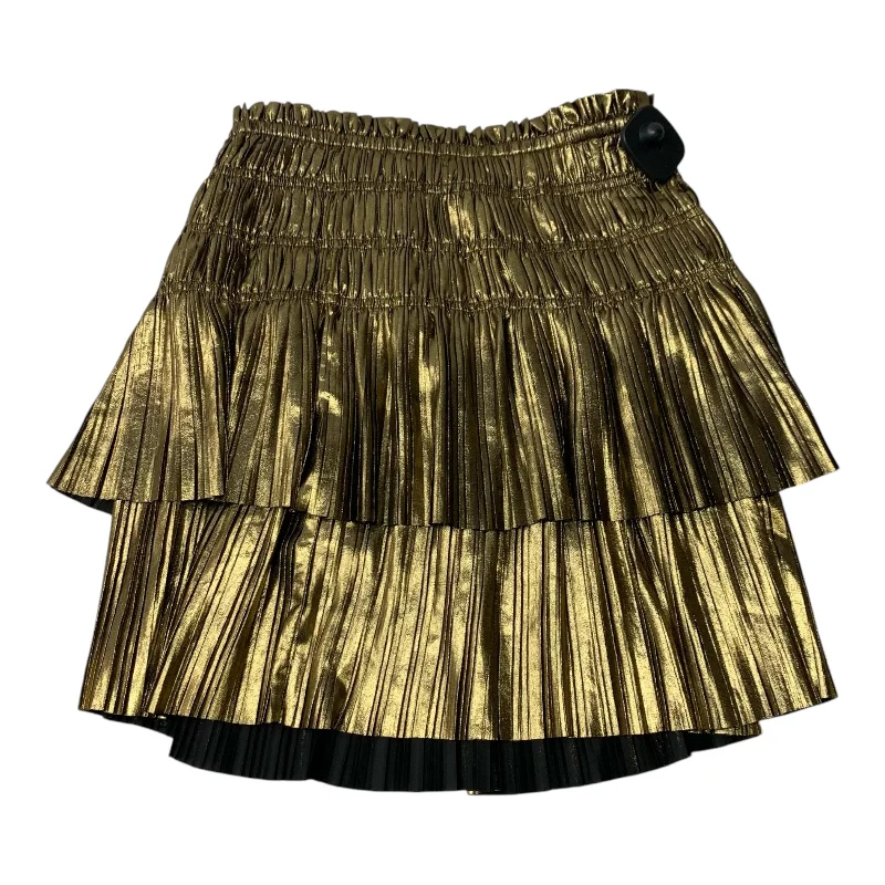 affordable plus-size clothing for women -Skirt Mini & Short By Current Air In Gold, Size: Xs