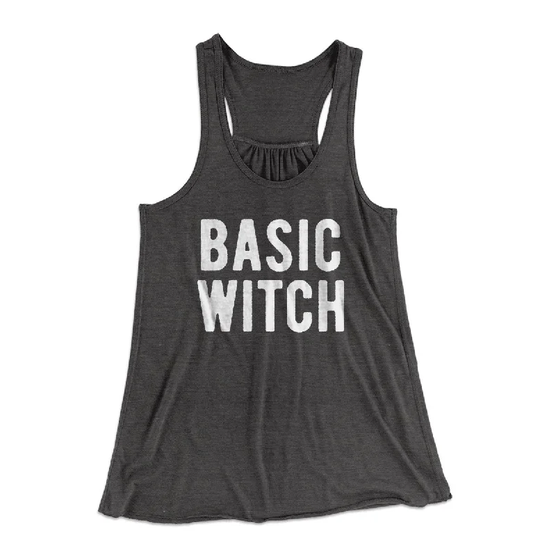 chic women’s swimwear for summer -Basic Witch Women's Flowey Tank Top