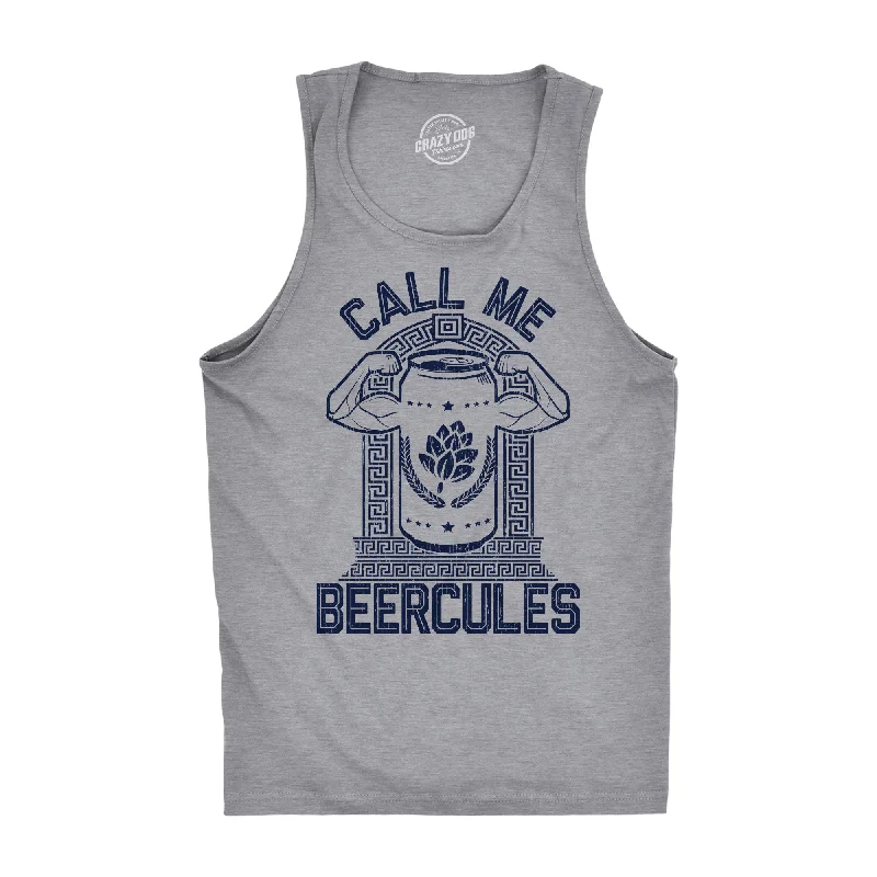 trendy women’s clothing for formal events -Call Me Beercules Men's Tank Top