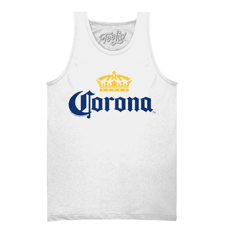 high-quality women’s jeans for everyday wear -Corona Logo Tank Top - White