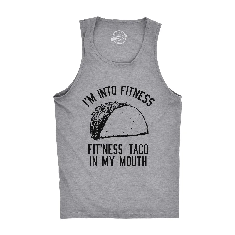 trendy summer dresses for women -I'm Into Fitness Fit'ness Taco In My Mouth Men's Tank Top