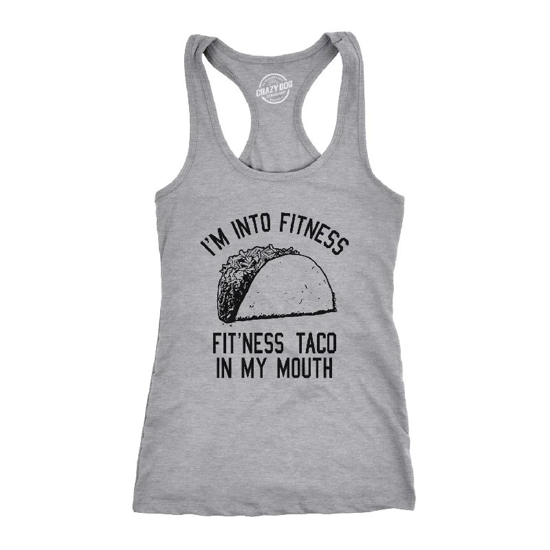 stylish women’s dresses for evening parties -I'm Into Fitness Fit'ness Taco In My Mouth Women's Tank Top