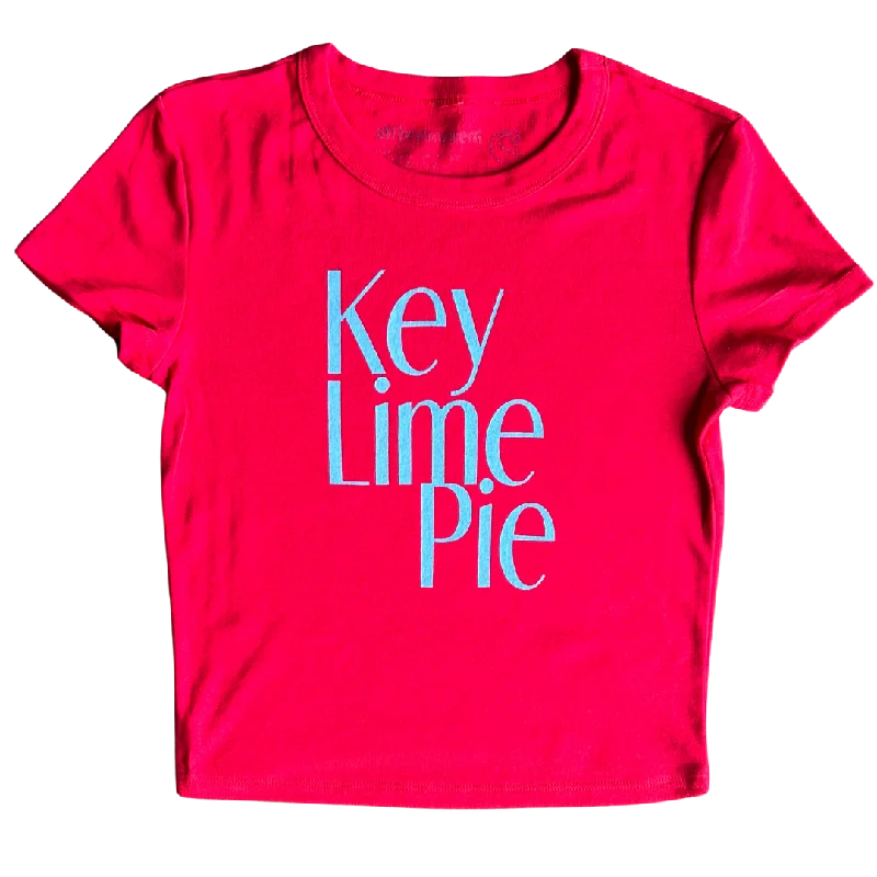 casual clothes for women’s weekend style -Key Lime Pie Text Women's Baby Rib