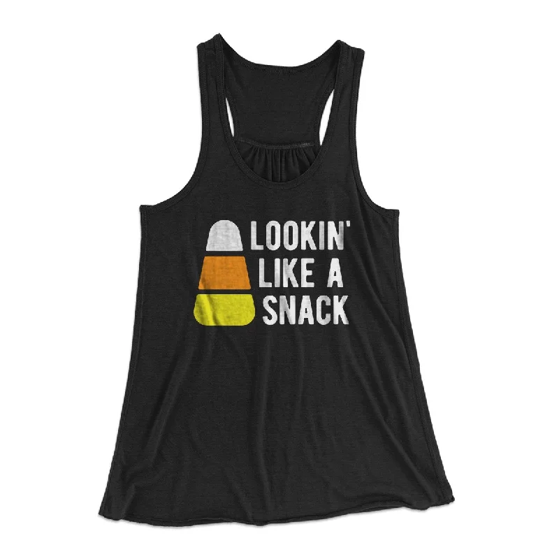 comfortable dresses for women on the go -Lookin' Like a Snack Women's Flowey Tank Top