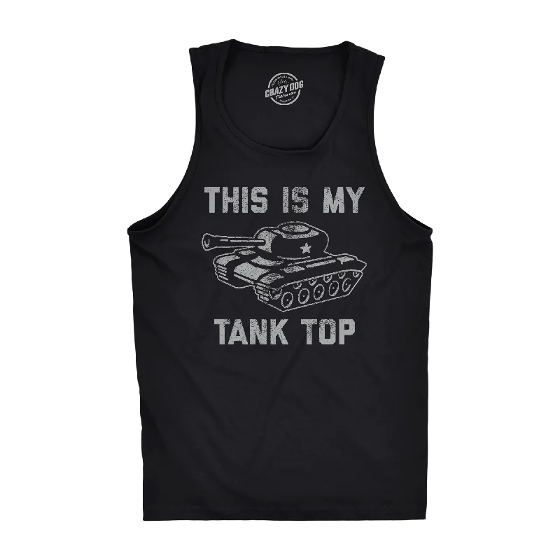 fashionable women’s blouses for work -Mens This Is My Tank Top Fitness Tank Funny Army Military Tank Joke Sleeveless Tee For Guys