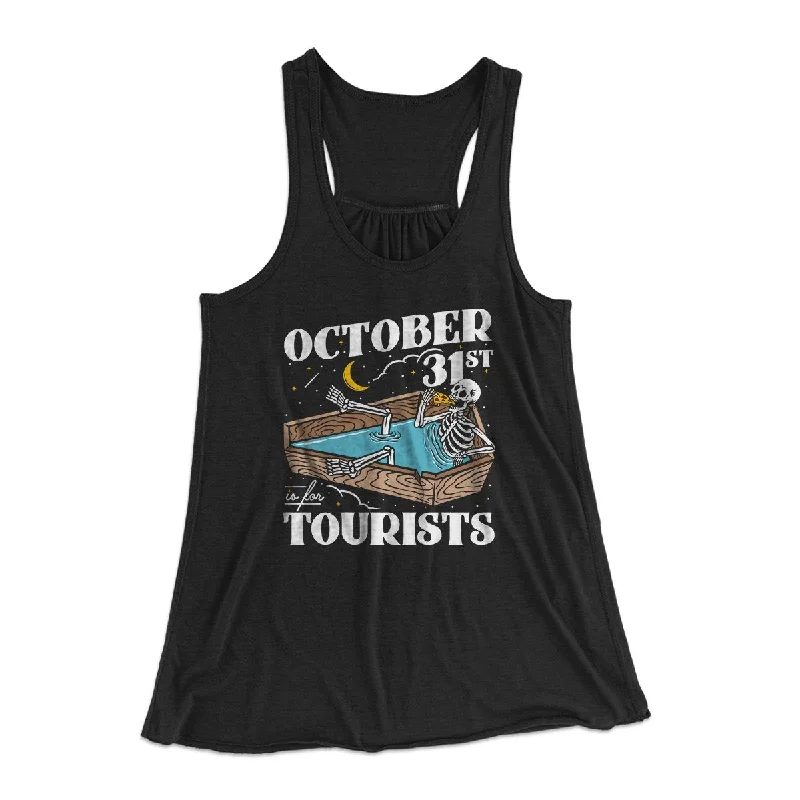 stylish women’s dresses for date nights -October 31st Is For Tourists Women's Flowey Tank Top