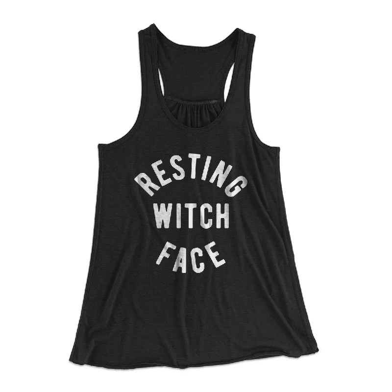 trendy pants for women in 2025 -Resting Witch Face Women's Flowey Tank Top