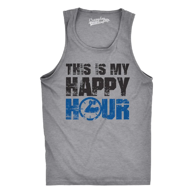 casual clothes for women’s weekend style -This Is My Happy Hour Men's Tank Top