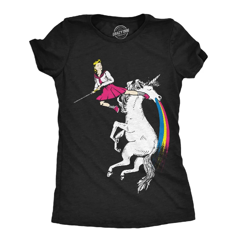 elegant dresses for women online -Womens Badass Barbara Funny T Shirt Unicorn Graphic Tee For Ladies