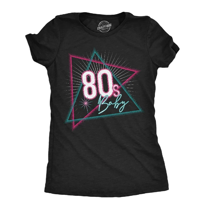 women’s elegant evening dresses online -Womens Funny T Shirts 80s Baby Retro Graphic Tee For Ladies