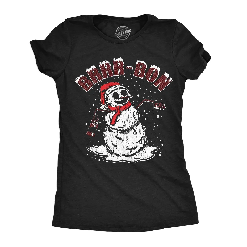 best women’s outfits for office wear -Womens Funny T Shirts Brrr Bon Sarcastic Christmas Drinking Tee For Ladies