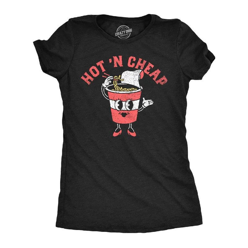 chic women’s blouses for professional style -Womens Funny T Shirts Hot N Cheap Sarcastic Ramen Graphic Tee For Ladies